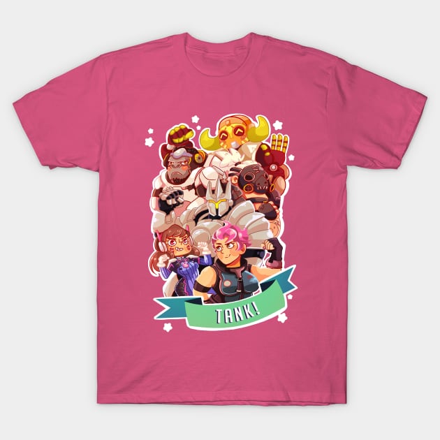 Overwatch - Tank Heroes! T-Shirt by Sebbdraws